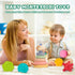 Springflower 3 in 1 Montessori Toys for Babies 0-12 Months - Soft Teething Toys & Stacking Blocks, 23 PCS