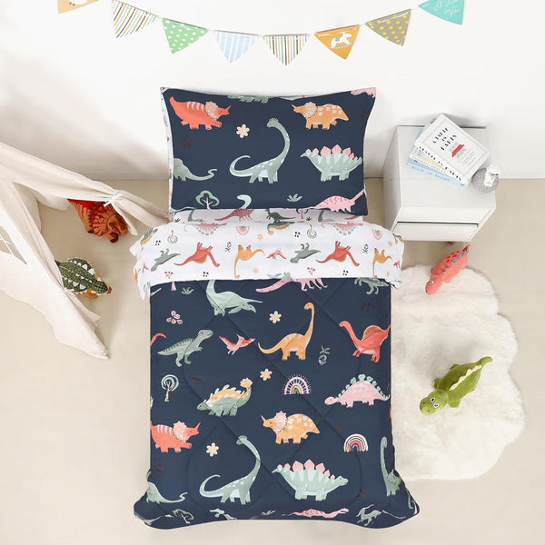 Toddler Bedding Set for Boys, 4 Piece Toddler Boy Bedding, Super Soft