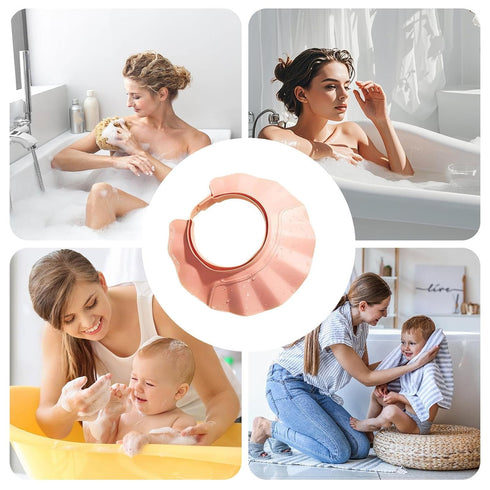 Generic Baby Shower Cap - Soft Bathing Hat, Adjustable Hair Washing Shield, Kids Water Visor | Shampoo Eye Protector