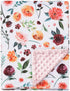 BORITAR Baby Blanket for Girls, Super Soft Double Layer Minky with Dotted Backing, 30 x 40 Inch
