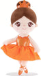 Gloveleya Baby Girl Gifts Dolls Soft Plush Toy Ballet Girl Doll Orange