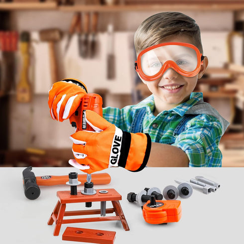 Set 4-6 Set TOY Life Kids Tool for Boy Ages with Belt, Toddler Tool with Drill, Kids Construction Toys, Learning Kit