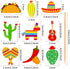 36 Pcs Fiesta Cupcake Topper - Mexican Theme Cake Decoration for Cactus, Donkey, Taco, Pepper, Sombrero Party