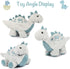 TCBunny 15" Baby Dinosaur Bedtime Stuffed Animal Plush Toy, Stephan the Stegosaurus in Grey
