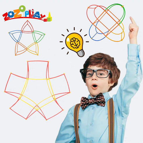 ZOZOPLAY Straw Constructor STEM Building Toys, 800 Piece Straws and Connectors, Colorful Interlocking Engineering Toys