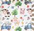 Farm Animal Baby Crib Sheets for Standard Crib, Neutral Fitted Sheet Set, 28''×52''
