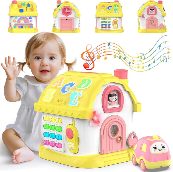 Montessori Toys for 1 Year Old Girl Gifts, 12-in-1 Bilingual Learning &