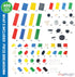 Play Platoon 400 Piece Wheels and Axles Sets, Building Bricks Car Parts and Pieces Kit