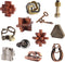 12pcs Puzzles Toys Wooden Metal Brain Teaser Puzzles Game for Adults Kids