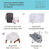 3 J.L. Childress Healthy Habits Portable Changing Pad Bundle for Babies - Wipeable Diaper Changing Mat for Travel +