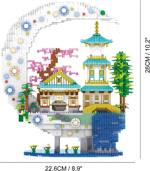 Moon Palace Building Blocks Set, 3661 Pcs Famous Chinese Fable Architecture Educational Toys for Kids and Adults