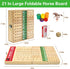 21 inches 11 60 2 1 Pack FUNNYB&G Horse Race Board Game Foldable Large Horse Racing Game for Adults with Metal Horses