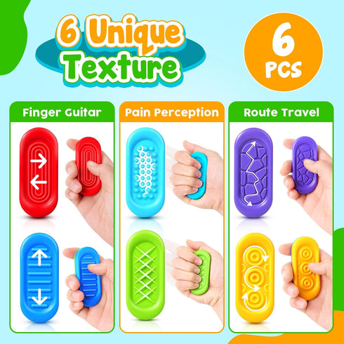 6 Sensory Marble Fidget Toys for Kids- Pcs Quiet Fidget for Classroom, Gel Filled Autism Sensory Toys ADHD, Silent