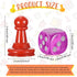 60 Pieces Multicolor Plastic Pawn Chess Components, 6 Sided Game Dice, Table Markings for Board Games