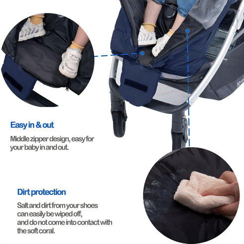 Multi-Use,6 36 Yobee Winter Outdoor Tour Waterproof Stroller Bunting Bag, Warm and Comforatble Stroller Footmuff