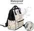 Hsnar Backpack Poppy Flowers Herbs Waterproof Diaper Bag Large Capacity Baby Bag with Stroller Straps, Multi-Pocket