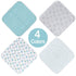 24Pack 9x9 Viviland Baby Washcloths, Baby Wash Cloths for Newborn, Baby Towels and Infant Bath Face Washcloths for Boys