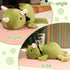 13.8 Inch, 1.6 Lbs SQEQE Weighted Dinosaur Plush, Weighted Dinosaur Stuffed Animal, Dino Plushies Pillow Toy Gift