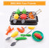 105Pcs Kids Kitchen Toy Accessories - Toddler Pretend BBQ Camping Cooking Playset, Play Food Set
