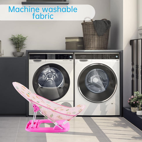 DAOLUAN 3 12 (Pink-01) Foldable Baby Bather - Baby Bath Support with Adjustable Positions for Newborns to Months