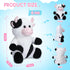 Syhood 6 Pcs 10 Inch Cow Stuffed Animal Plush Toy, Soft Cuddly Cow Plushie Doll, Cute Black and White Gifts for Kids