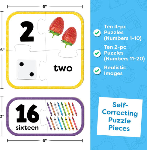 Momo & Nashi Number Puzzle - Kindergarten Math Games for Toddlers Kids Ages 3-5 Educational Learning Activities