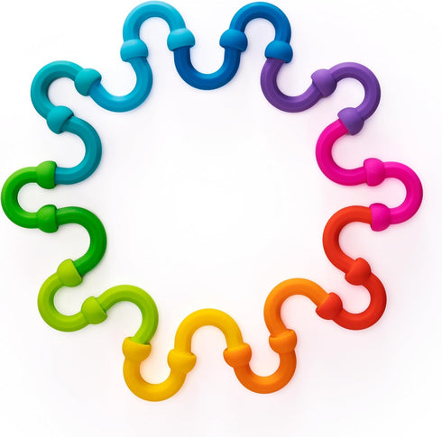 Fat Brain Toys Plip Links, Silicone Building Toys for Creative Play, Creative