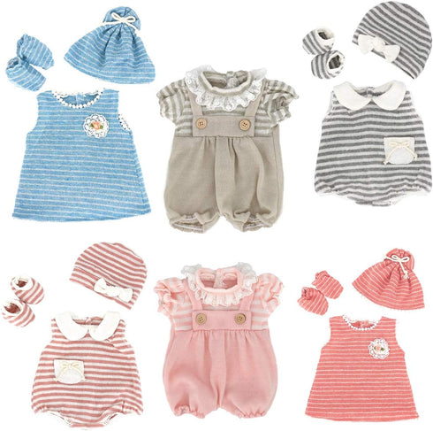 DC-BEAUTIFUL 6 Set Clothes Gift for Infant, Girl Baby, 14 Inch -18
