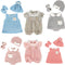 DC-BEAUTIFUL 6 Set Clothes Gift for Infant, Girl Baby, 14 Inch -18