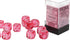 Chessex Polyhedral Translucent 12-Die Set, 16mm 6D Pink/White Dice for Dungeons and Dragons, Role Playing Games, MTG,
