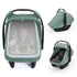 Blissful Diary Baby Car Seat Cover, Extra Large Mesh Window, Breathable Muslin