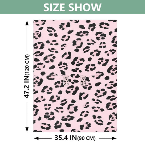 Dalzium Pinks Leopard Print Car Seat Cover Baby, Carseat Canopy Cover for Girl Boy, Breathable Baby Carrier Cover