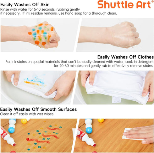 14 20 Shuttle Art Dot Markers, Colors Bingo Daubers with Unique Patterns of Dot Book for Toddler Art Activities
