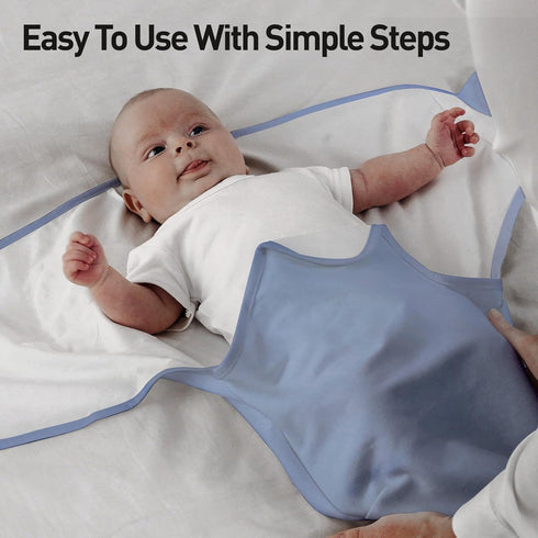 Soarwg Kids Baby Swaddle, Adjustable Newborn Infant Swaddle for Boy, Organic Baby Swaddles 0-3 Months, Blue 2 Pack Small