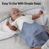 Soarwg Kids Baby Swaddle, Adjustable Newborn Infant Swaddle for Boy, Organic Baby Swaddles 0-3 Months, Blue 2 Pack Small