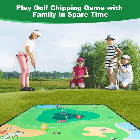 70"x70" Golf Chipping Game Practice Portable Training Game for Indoor & Outdoor Use, Improve Short Game Accuracy
