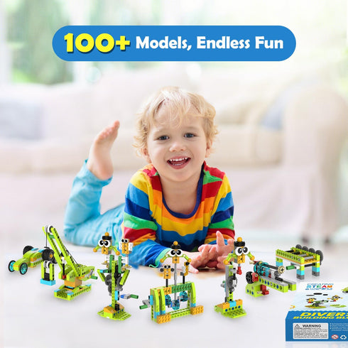 370+ 100+ 6+, makerzoid Building Robot Kit, Educational DIY Building Blocks, Models STEM Robot Toy for Kids Ages