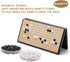 AMEROUS 11 Inches Magnetic Go Game Set - Travel Foldable Board Game with Magnetic Stones & Rules for Beginners