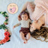 cephira Set 1-12, Monthly Baby Milestone and First Holiday Signs, Wooden Baby Months Disc Hello World Newborn