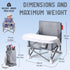 6M-3Y, Tiny Marvels Portable Booster Seat, Foldable Baby High Chair with Removable Tray, Safety Harness & Carry Bag