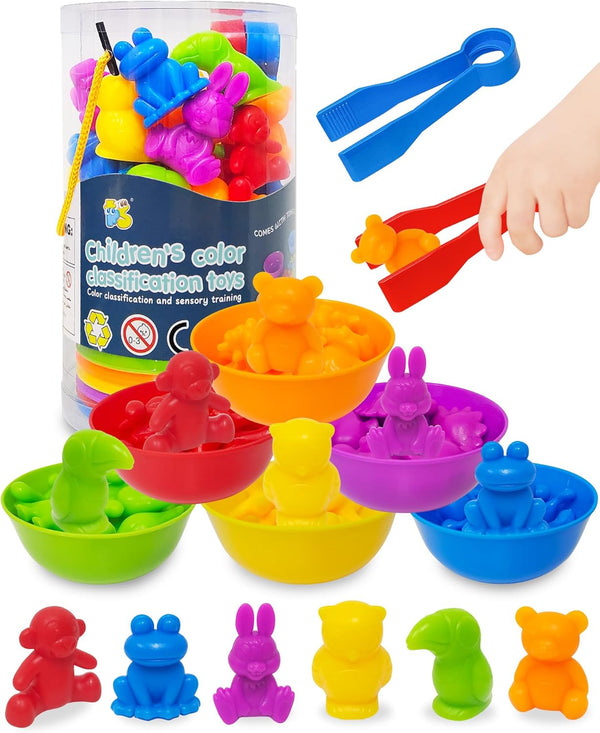 Counting Animal Montessori Toys for 3-5 Years Old, Toddler Preschool Learning Activities, Birthday Gifts for Kids