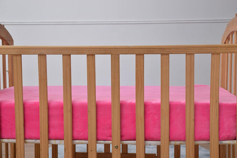 Southwest Canyon Cozy 28 52 Inch Fleece Soft and Warm Microplush Fitted Crib Sheets with Moon and Stars - Pink/White, x
