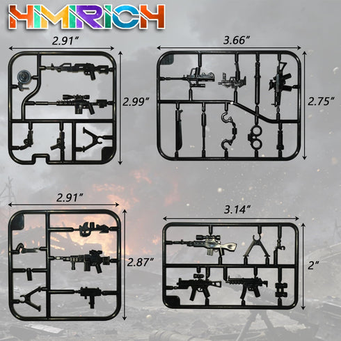 Pack, Military Weapons Classic Building Block Military Toy Accessories Hat, Piece Army Figure Accessory Combo