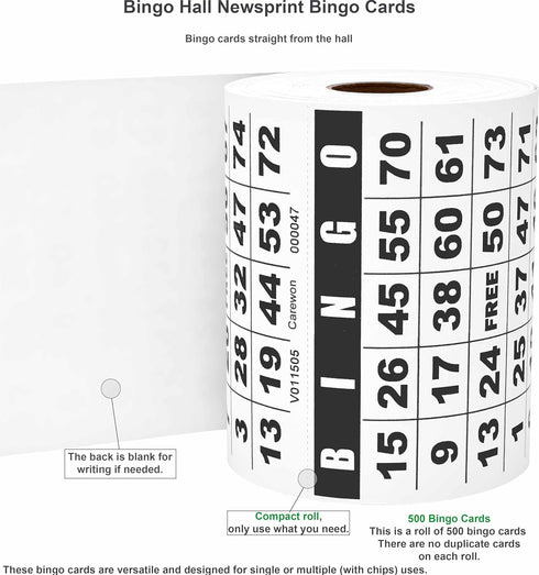 500 Bingo Cards | Bingo Sheets for Events, Customizable Book, Single or Multi Use for Daubers or Chips