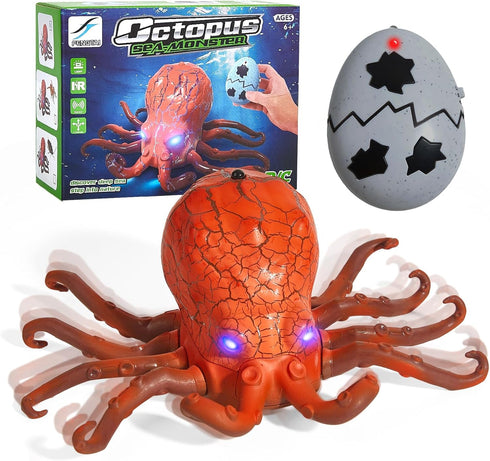 AMCHSURI Remote Control Animals Crawling RC Octopus Toy with Blue LED Eyes