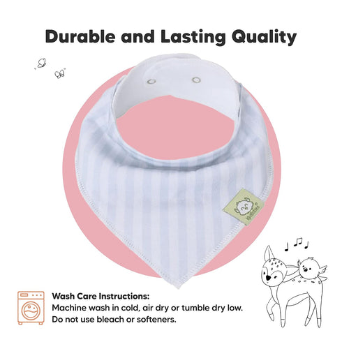 KeaBabies 8-Pack Organic Baby Bandana Drool Bibs - Stylish Unisex, Super Absorbent Teething Bibs for Infants