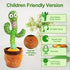 MIAODAM Children Song Version Dancing Cactus, Volume Adjustable Talking Cactus Baby Toy Repeats What You Say, Colorful Glowing Talking Cactus Toy Singing 10 Songs, Embroidery Button Safety Cactus Toys
