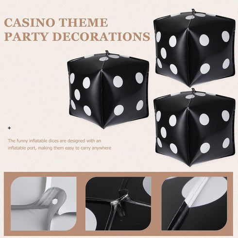 Toyvian Cube Foil Balloons 5pcs, Wall Decoration Aluminum Foil Balloons for Birthday and Outdoor Toys