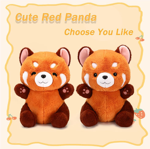 13.7" Riuhot Red Panda Stuffed Animal Cute Red Panda Plush Toy Panda Plushie Christmas Birthday Valentine's Day Gift
