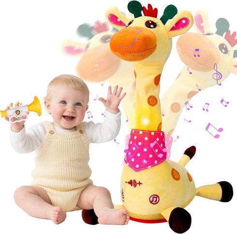 Vodolo Talking Singing Dancing Giraffe Toy with 60 Children's Song,Recharged Interactive Giraffe